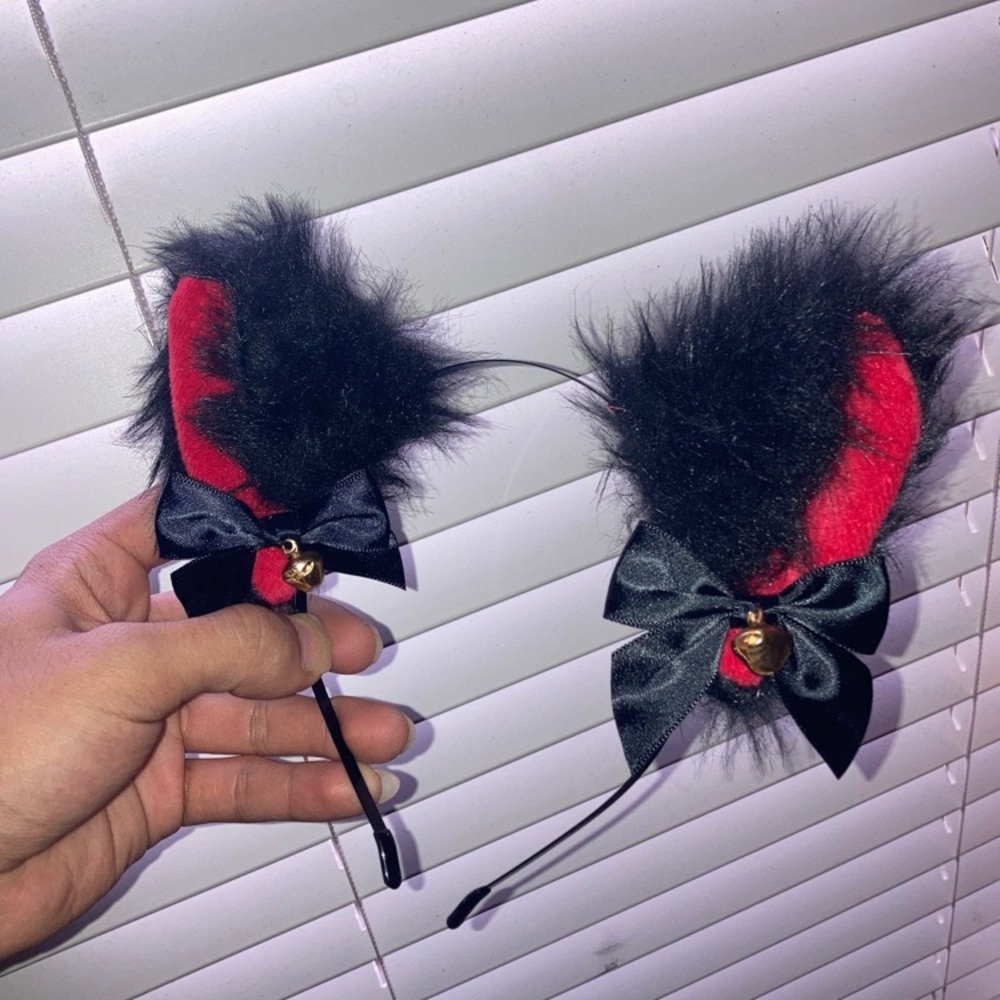Fluffy cat ears headband